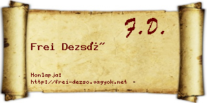 Frei Dezső névjegykártya