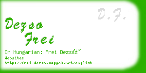 dezso frei business card